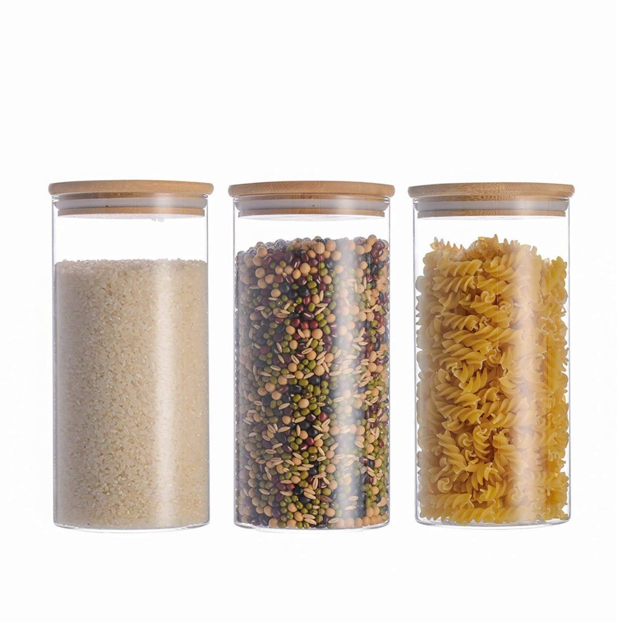 WOODEN LID JAR ROUND 1200ML  22327 | GPG10-1200-BB