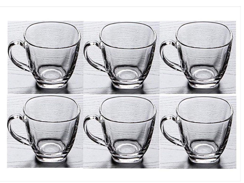 SQUARE2 TEA CUP 140ML 6PCS RED CHERRY  20336 | ZB47-1