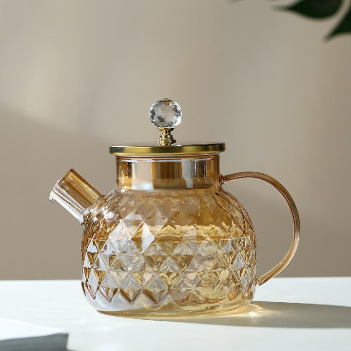 Kettle Crystal Print Lid Gold