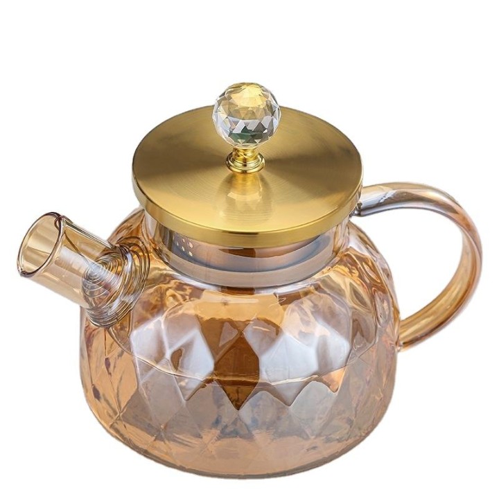 Kettle Crystal Print Lid Gold