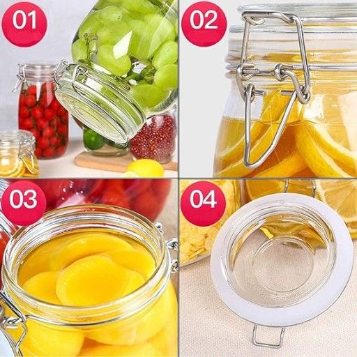 SWING CAP SQUARE JAR 750ml BOX PACK 23078 | GDN73G-4