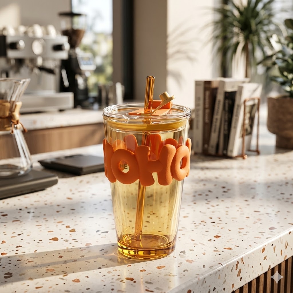 HOHO STRAW CUP LONG 530ML 22384 | H6-00030
