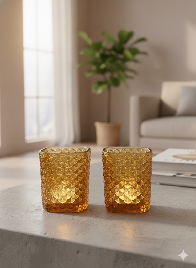 JUICE GLASS GOLDEN 200ML SET OF 6  23088 I TKB6002-CHA