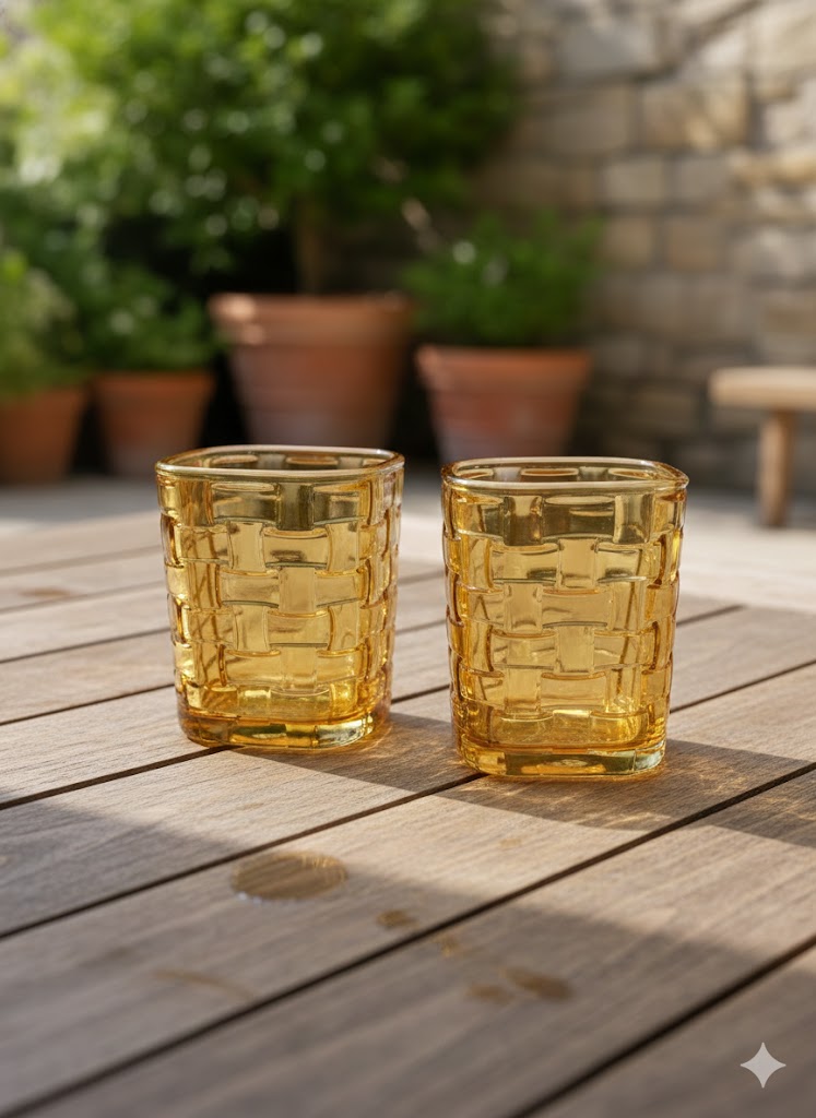 JUICE GLASS GOLDEN 200ML 6 PCS SET  23089 I TKB6002-DHA