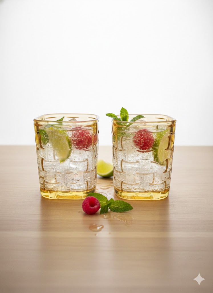JUICE GLASS GOLDEN 200ML 6 PCS SET  23089 I TKB6002-DHA