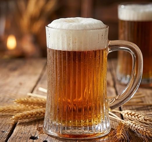 YUJING BEER MUG HANDL 410ML 2 PCS SET 23098 I Y5827