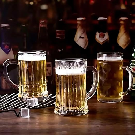 YUJING BEER MUG HANDL 410ML 2 PCS SET 23098 I Y5827