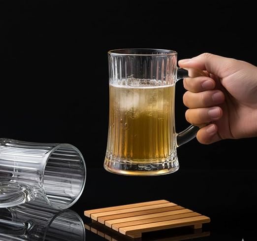 YUJING BEER MUG HANDL 410ML 2 PCS SET 23098 I Y5827