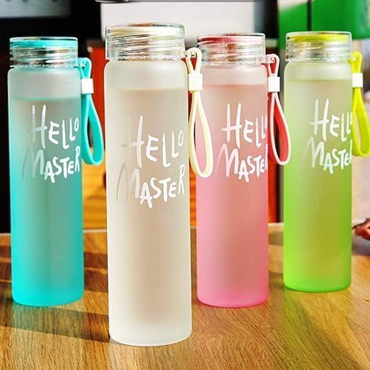 GLASS WATER BOTTLE HELLO MASTER 22241 | H6-2001