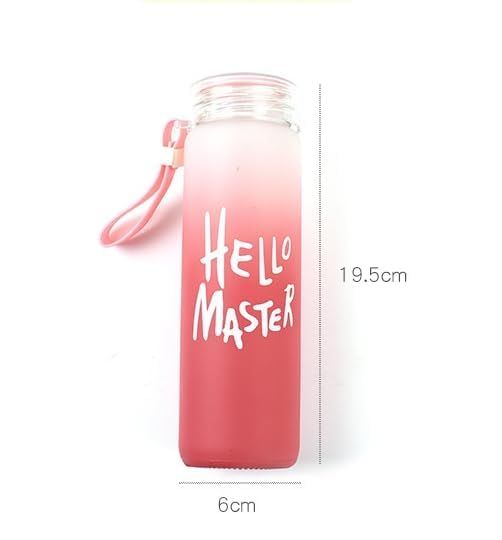 GLASS WATER BOTTLE HELLO MASTER 22241 | H6-2001