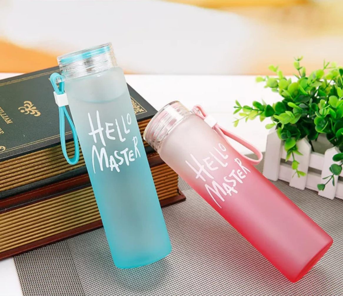 GLASS WATER BOTTLE HELLO MASTER 22241 | H6-2001