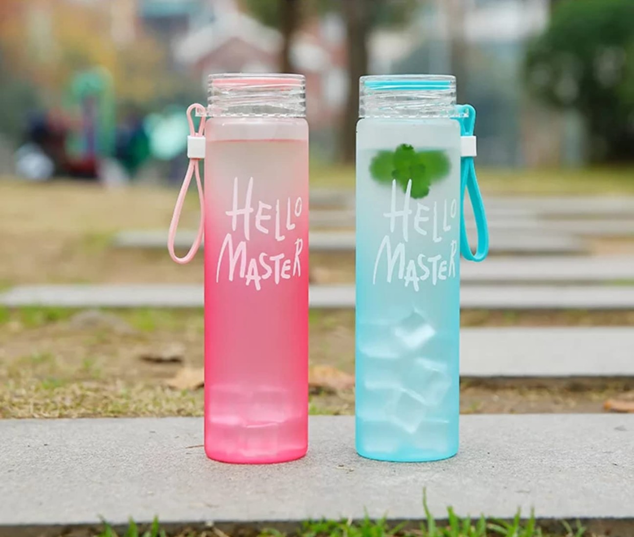GLASS WATER BOTTLE HELLO MASTER 22241 | H6-2001