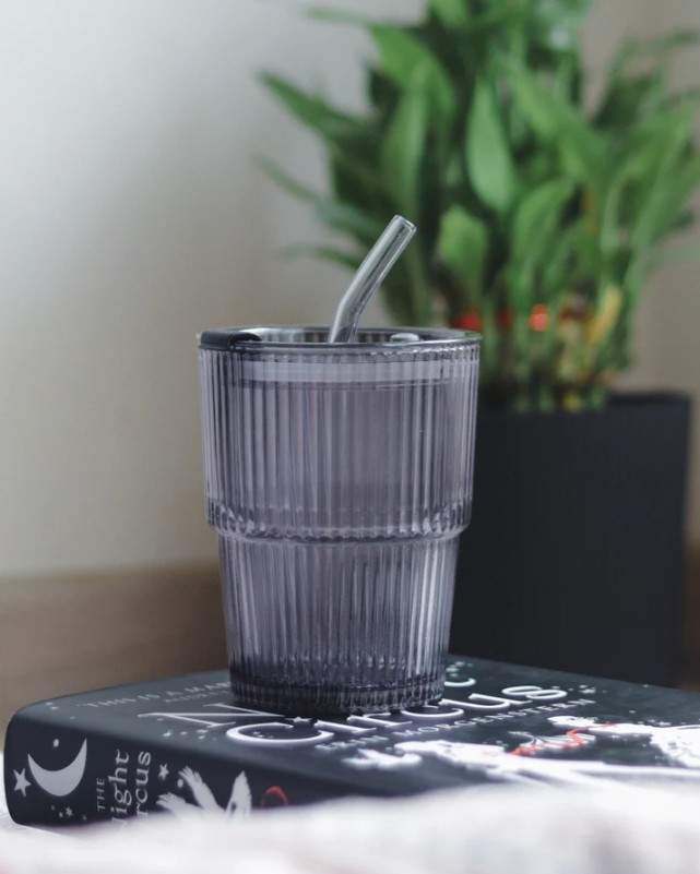 SIPPER GLASS LINING MUG BLACK 400ML  22871|H6-0007-BLACK
