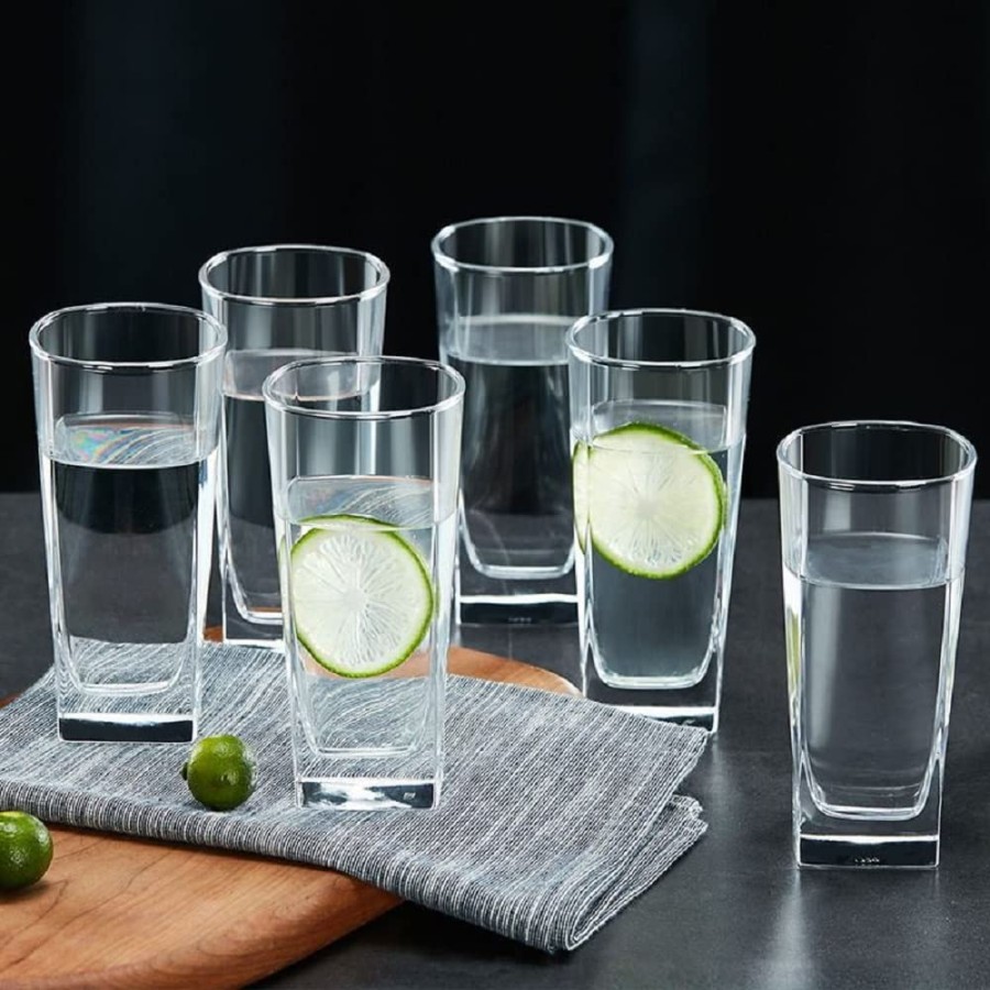 SQUARE JUICE GLASS 260ML 6PCS SET  22893|310C