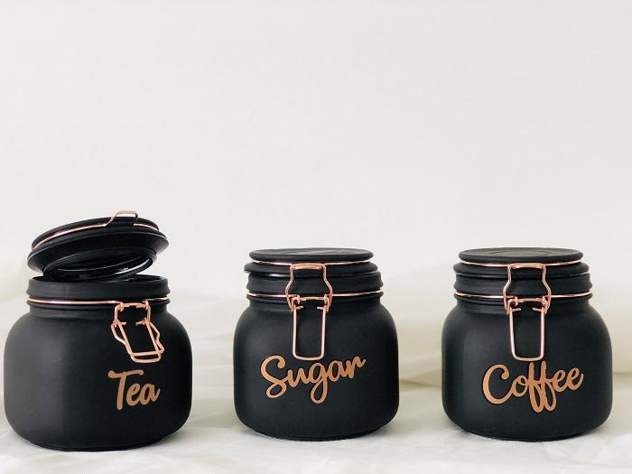 SWING CAP BLACK COLOUR SQUARE 860ML 3PCS SET  23032 I H4073G4CD-B