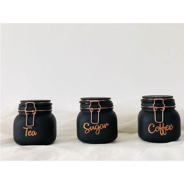SWING CAP BLACK COLOUR SQUARE 860ML 3PCS SET  23032 I H4073G4CD-B
