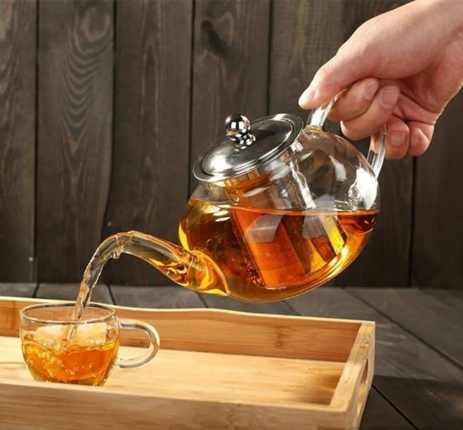 Green Tea Kettle Glass Strainer 800ml (XT-09)