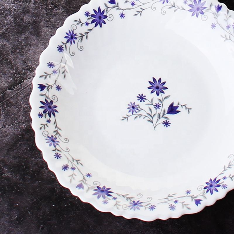 OPAL FLUTED SHAPE GLASS  33 PCS DINNER SET 23001 I WH-33-002
