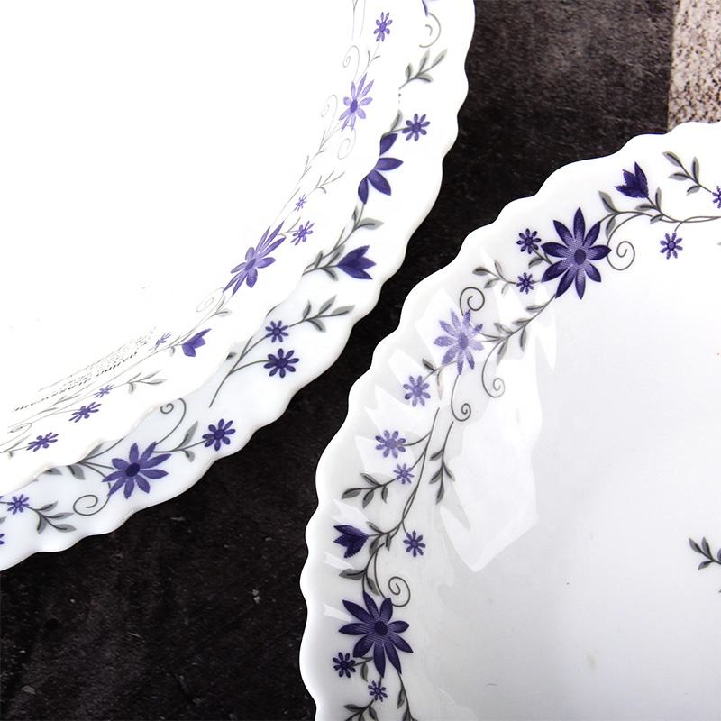 OPAL FLUTED SHAPE GLASS  33 PCS DINNER SET 23001 I WH-33-002