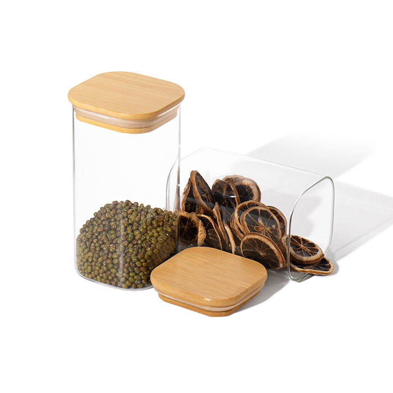 WOODEN LID JAR SQUARE 270ML 21781 | SMG13