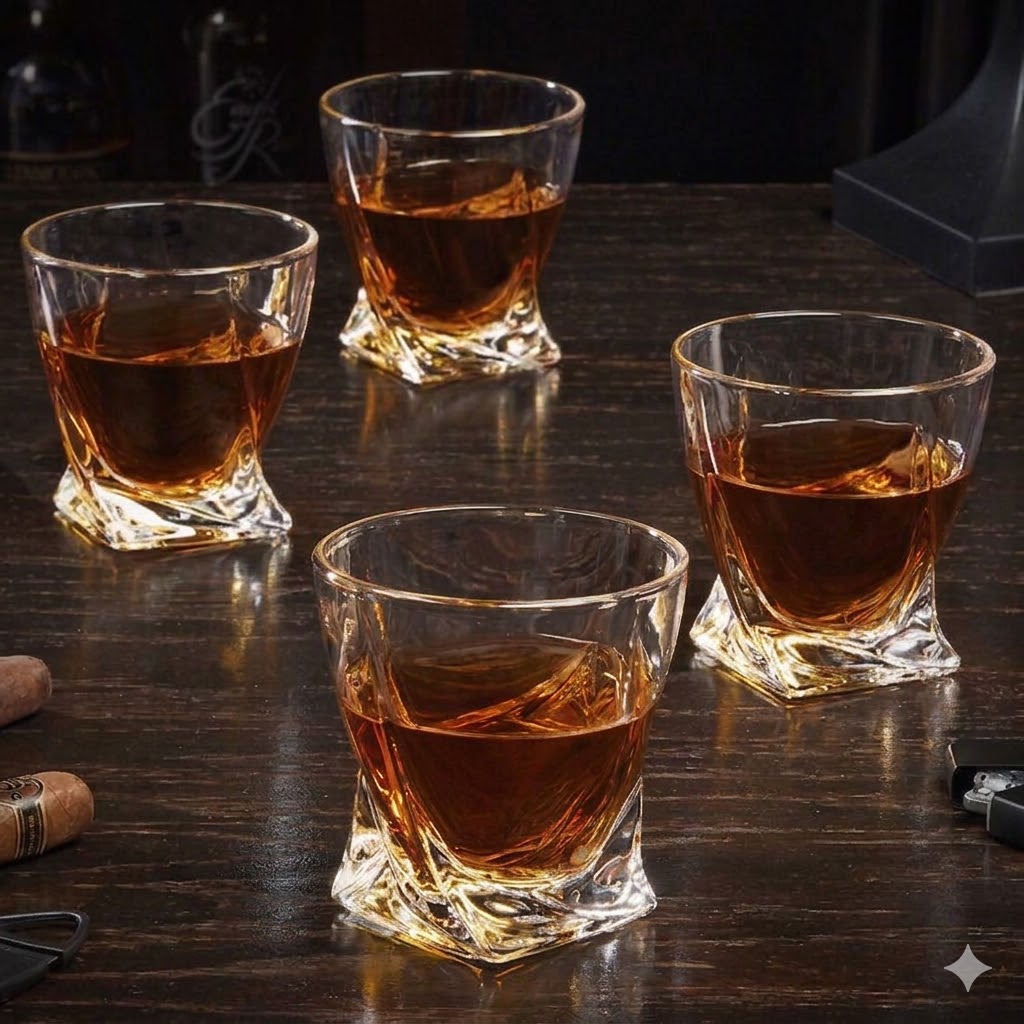 TWIST WHISKY GLASS 300ML 6PCS 20950 |Y3701-7