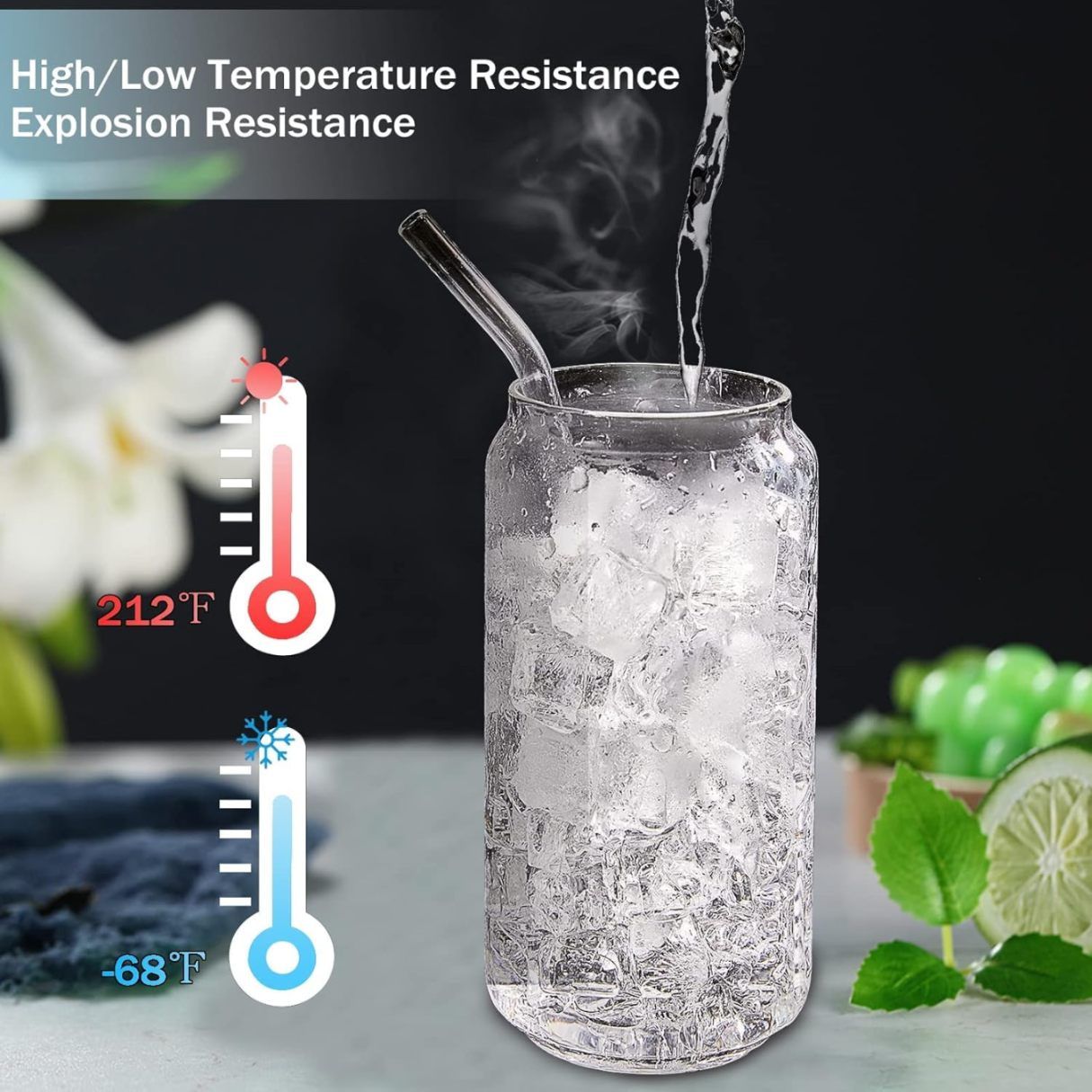 BOROSILICATE MASON JAR 540ML 2PCS 21558 | GPB61-2/L2