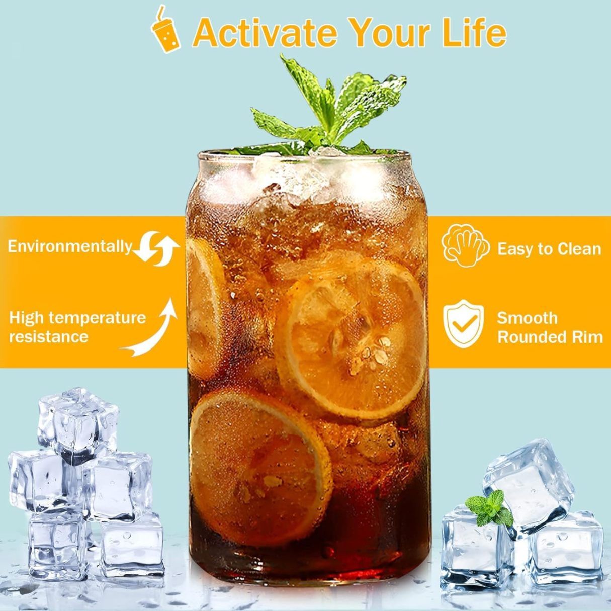 BOROSILICATE MASON JAR 540ML 2PCS 21558 | GPB61-2/L2