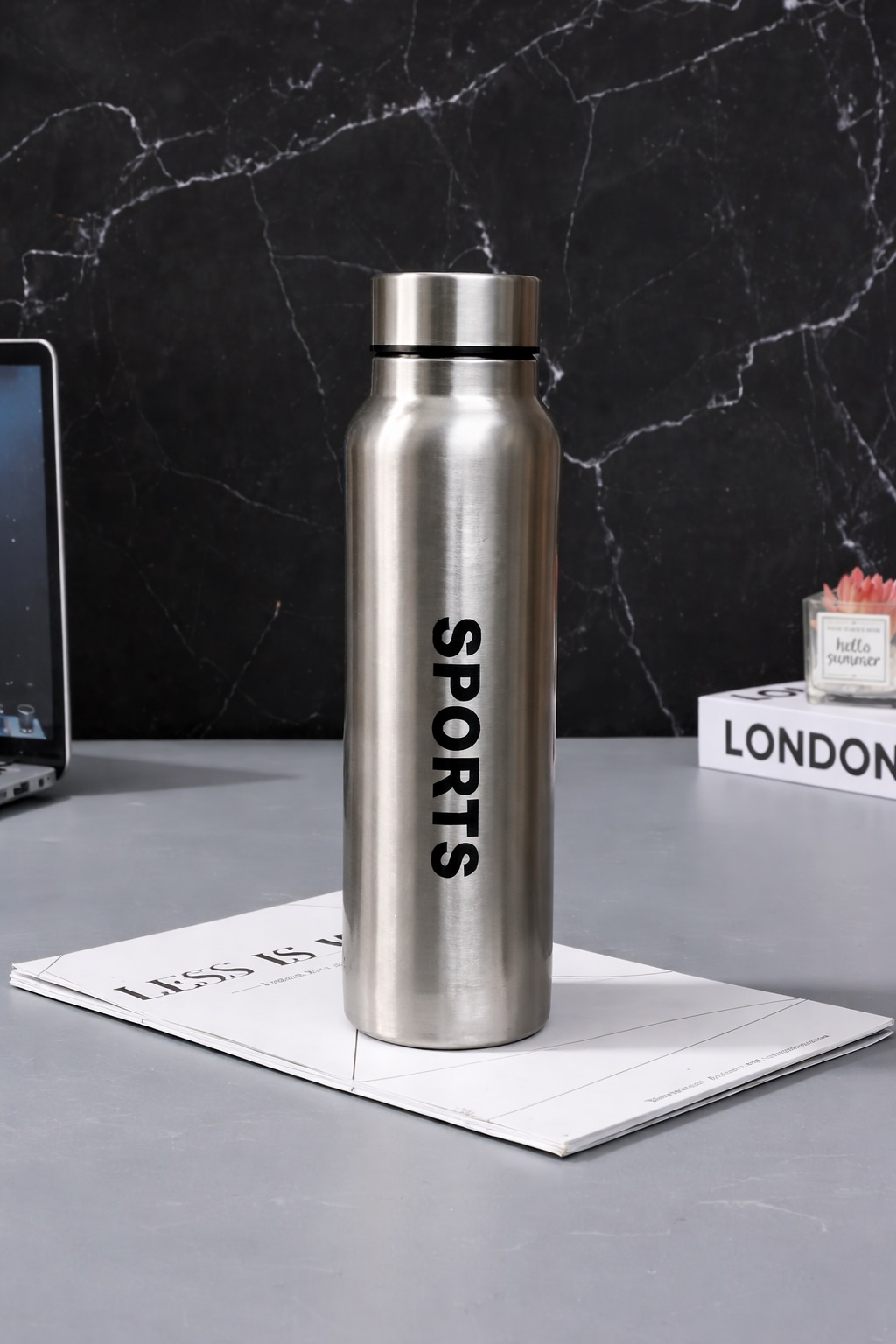 STEEL WATER BOTTLE DENVER 1 LTR  22928 ISS-DENVER