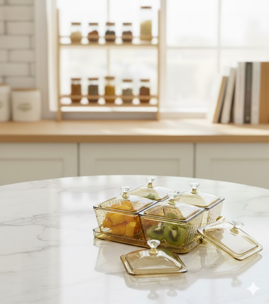 PLASTIC CANDY ON TRAY 4PCS SET  22933 IPKTY-7