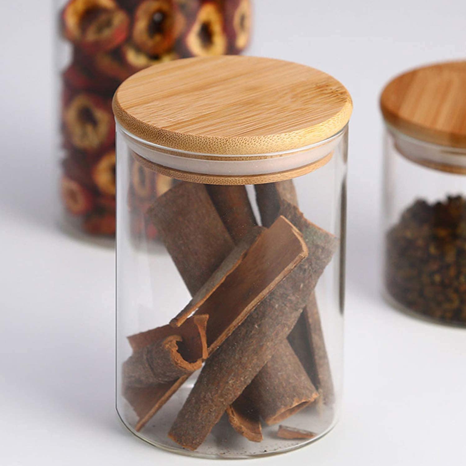 WOODEN LID JAR ROUND  1050ML 20148 | GDN10-1050-BB