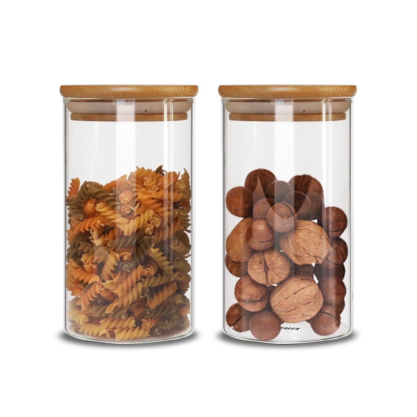 WOODEN LID JAR ROUND  1050ML 20148 | GDN10-1050-BB