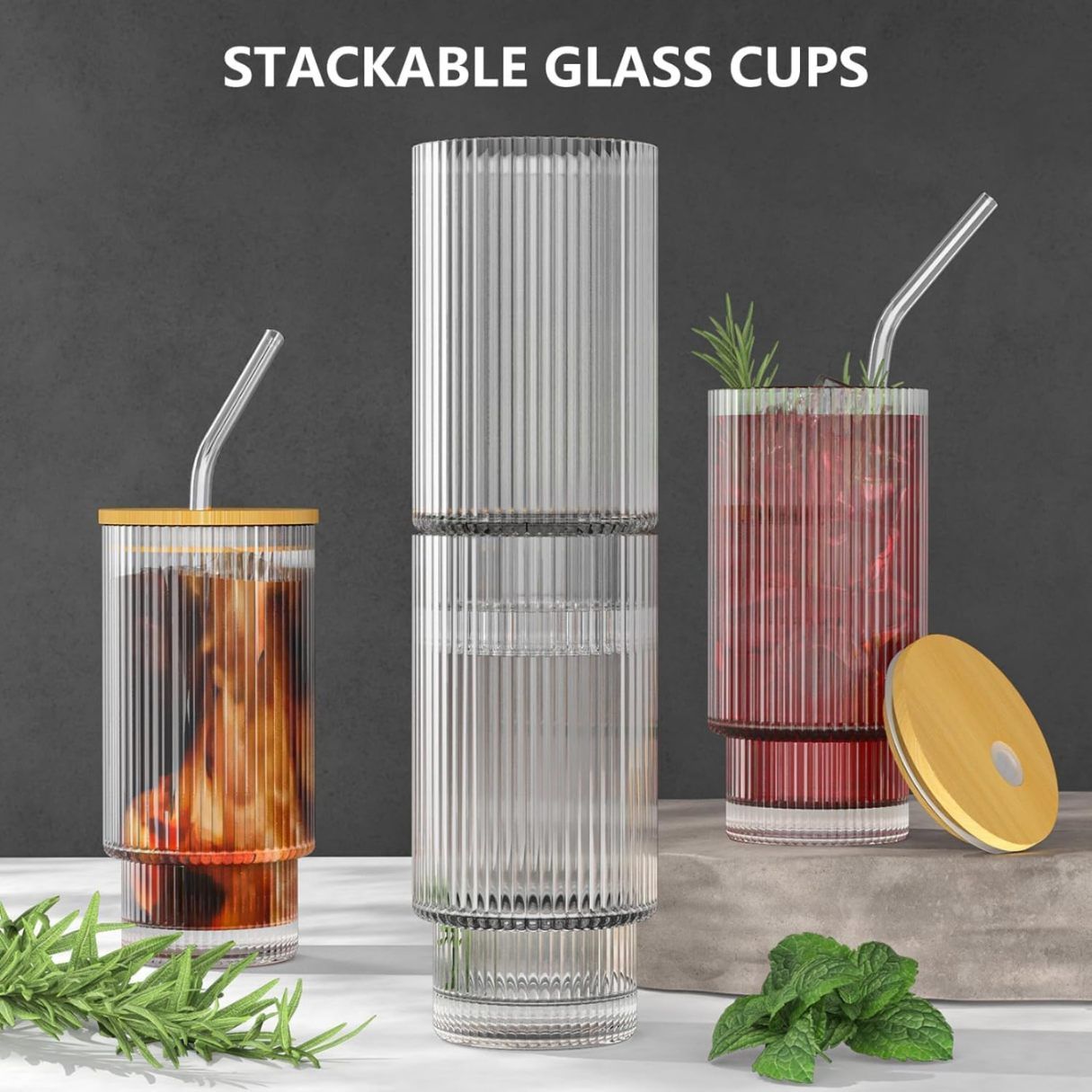 SIPPER GLASS LINING WOODEN LID 22477 | TY7510-2-L1
