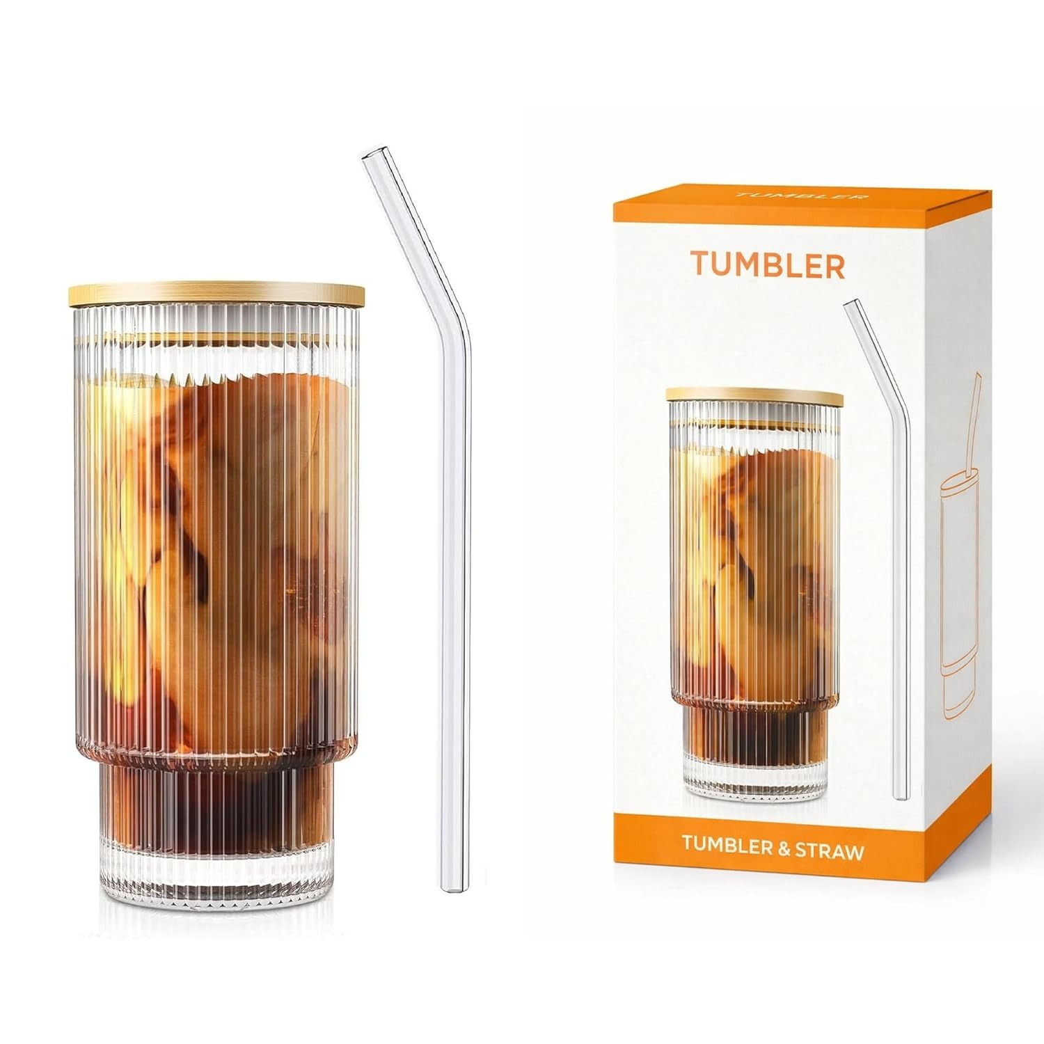 SIPPER GLASS LINING WOODEN LID H6-0003