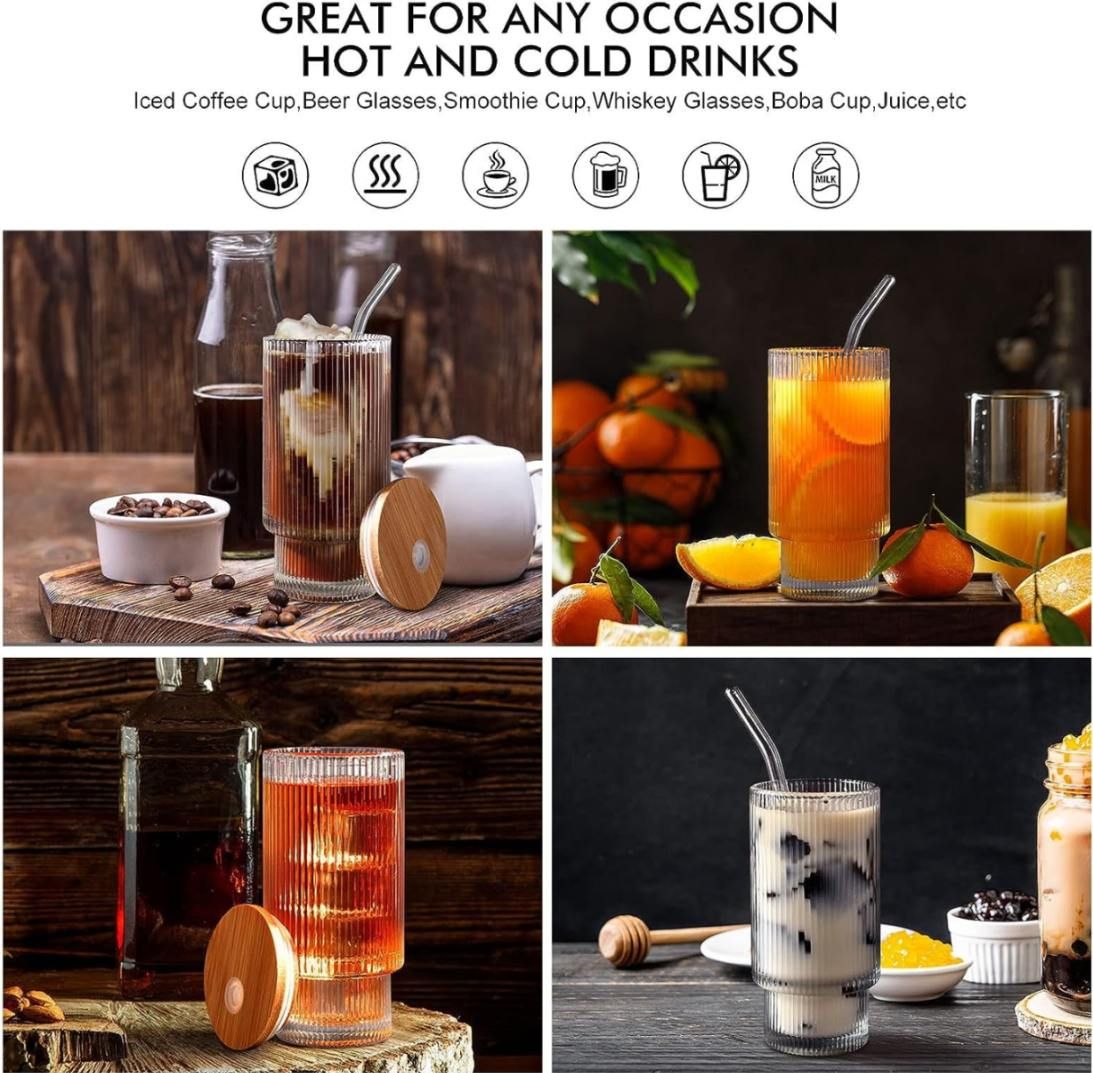 SIPPER GLASS LINING WOODEN LID H6-0003