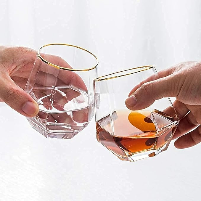 HEXA TUMBLER GOLD RIM 310ML 6PCS 20732 | ES5163-2R