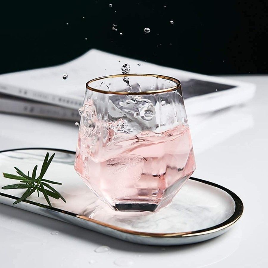 HEXA TUMBLER GOLD RIM 310ML 6PCS 20732 | ES5163-2R