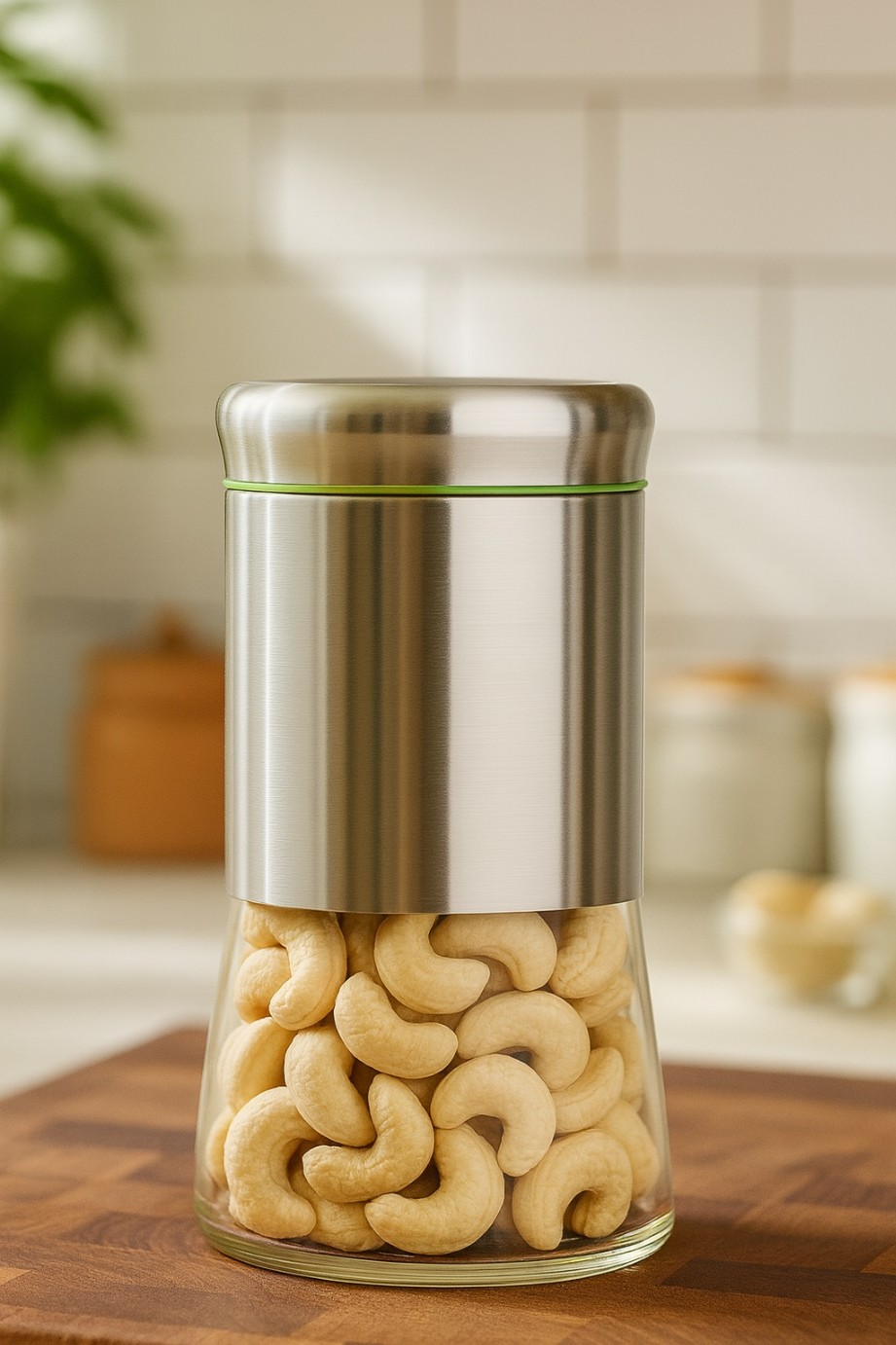 GLASS JAR WITH STEEL COVER  850ML BOX PACK  22847|H4082-1