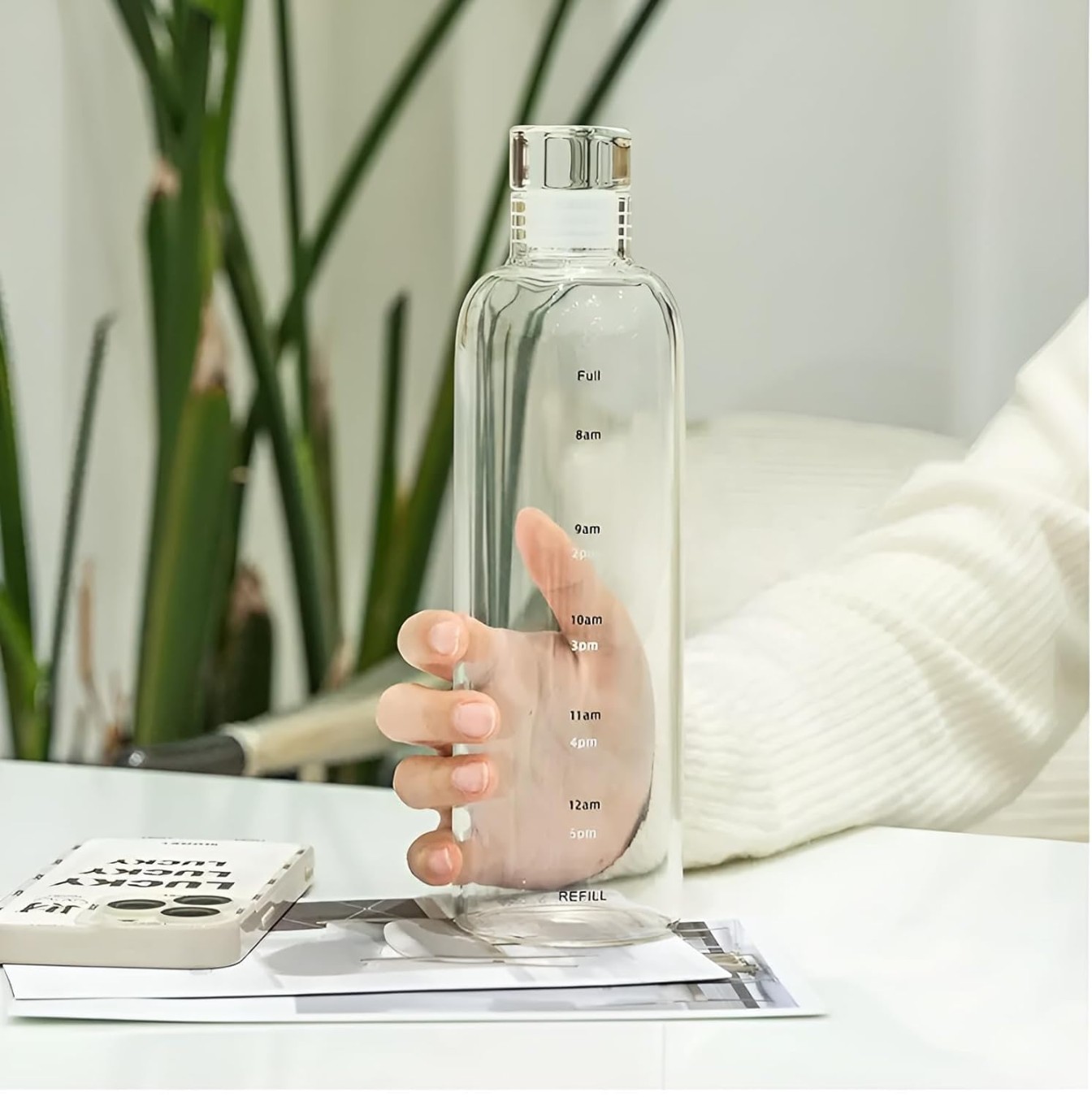 BOROSILICATE GLASS WATER BOTTLE 500ML  22873 | GOOD MOMENT-500