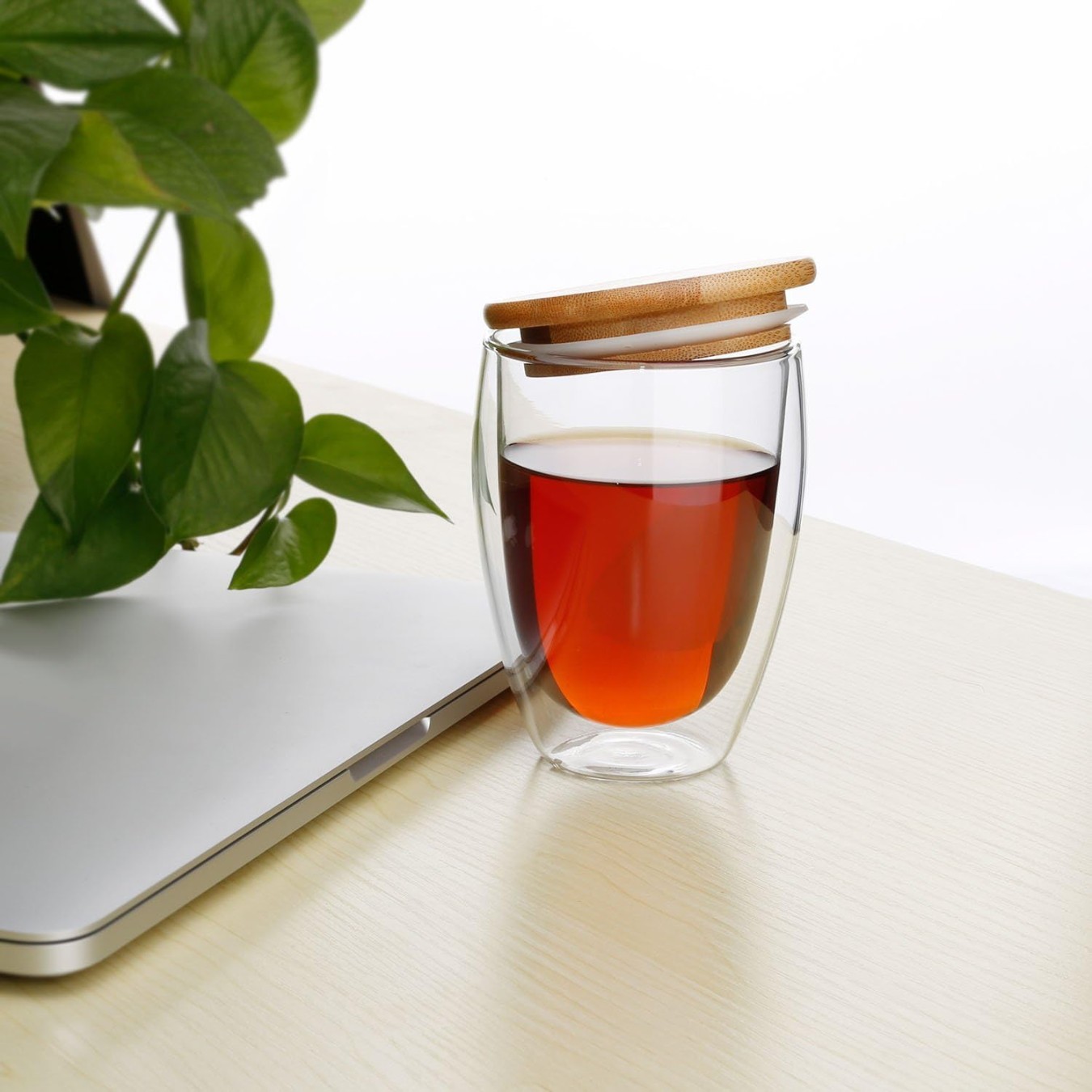DW GLASS WOOD LID 350ML  22665