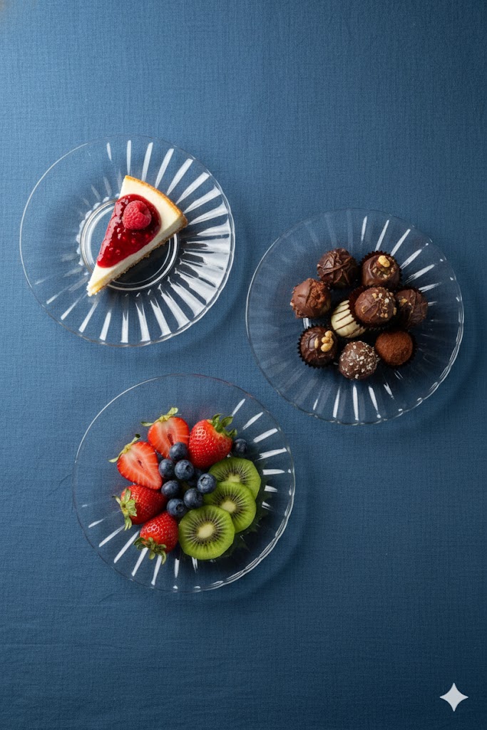 GLASS SAUCER 6 INCH 6 PCS SET  23040 | TCF057D