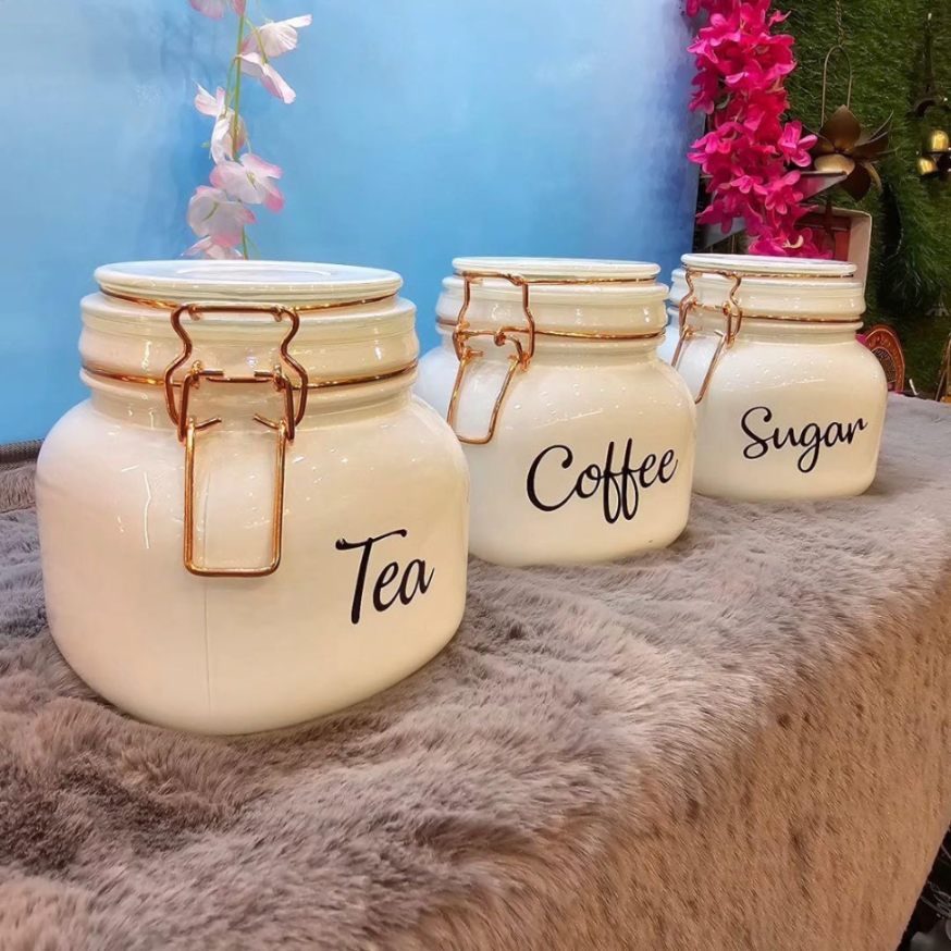 SWING CAP WHITE COLOUR SQUARE 850ML 3PCS SET 22831 | H4073G4CD-W