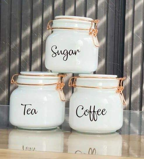 SWING CAP WHITE COLOUR SQUARE 850ML 3PCS SET 22831 | H4073G4CD-W