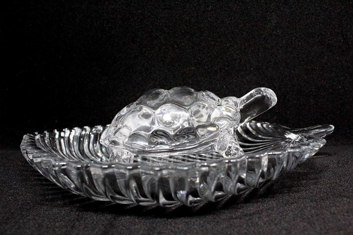 TURTLE WITH LEAF PLATE BIG SIZE  22794 | TS-201
