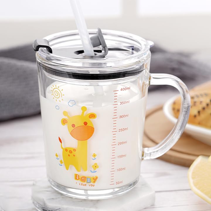 CARTOON MILK GRADUATED GLASS 400ML  22405 | VX-45