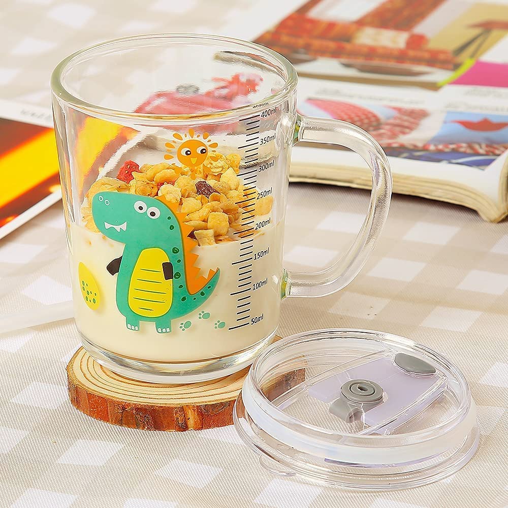 CARTOON MILK GRADUATED GLASS 400ML  22405 | VX-45