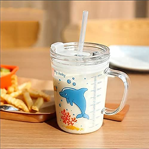 CARTOON MILK GRADUATED GLASS 400ML  22405 | VX-45