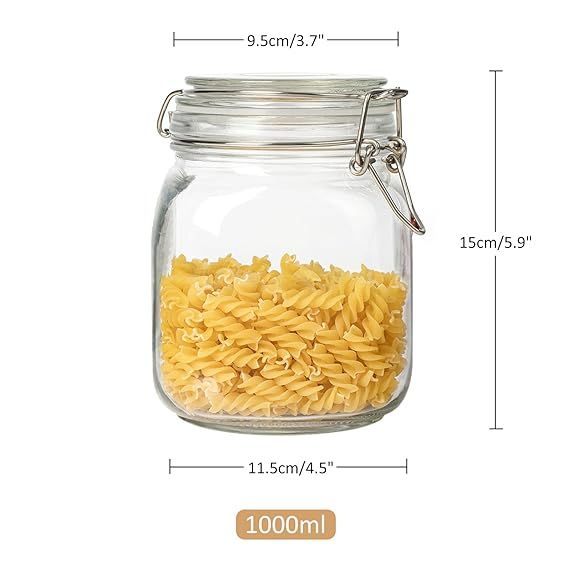 SWING CAP SQUARE JAR 1LTR  GK 22423 | H4073G-3