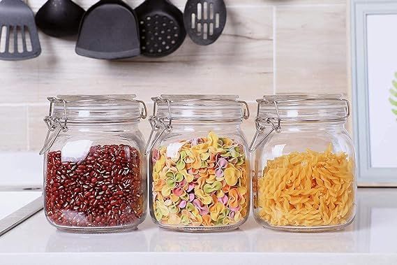 SWING CAP SQUARE JAR 1LTR  GK 22423 | H4073G-3