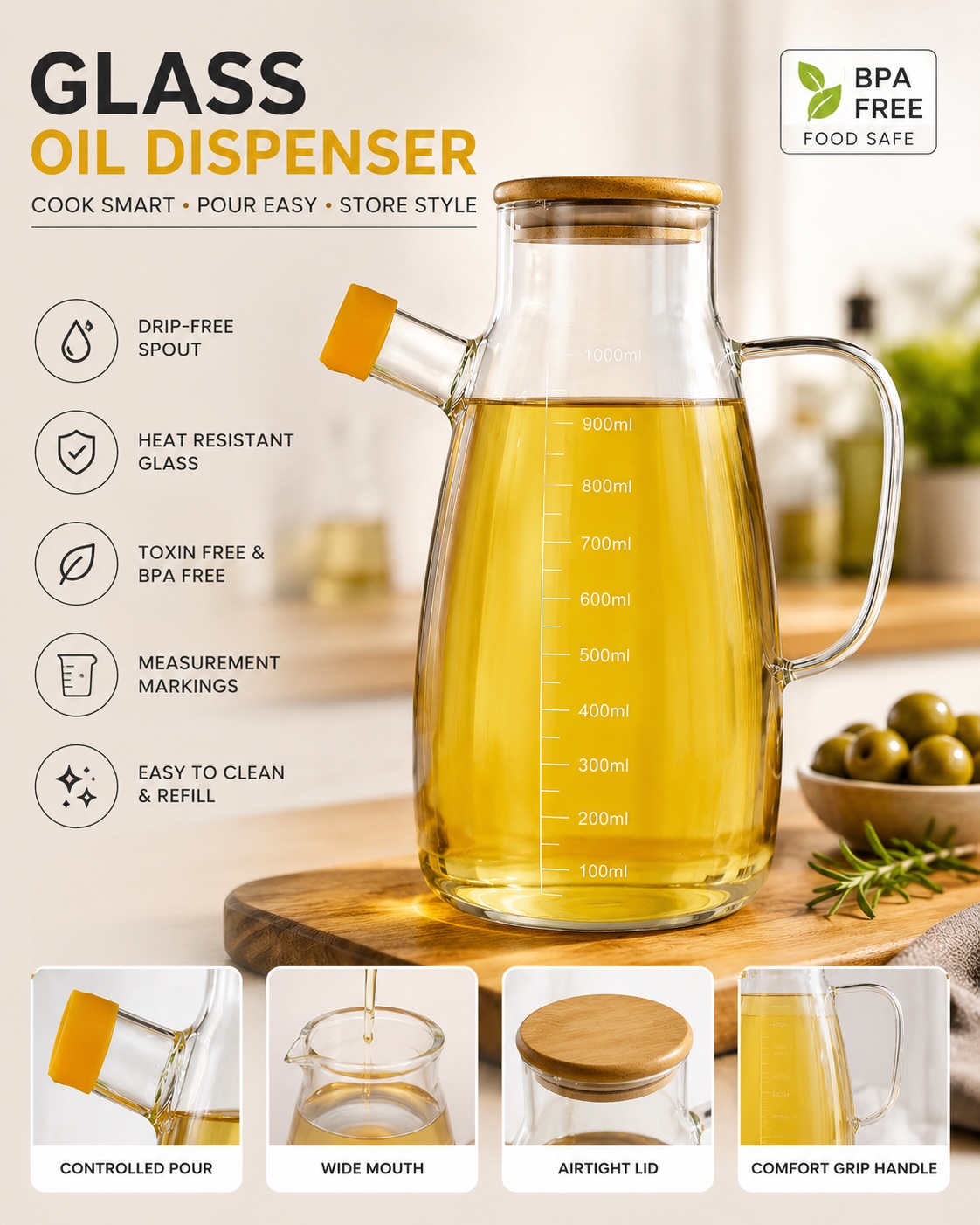 OIL CAN ROUND 950 ML NEW 23168