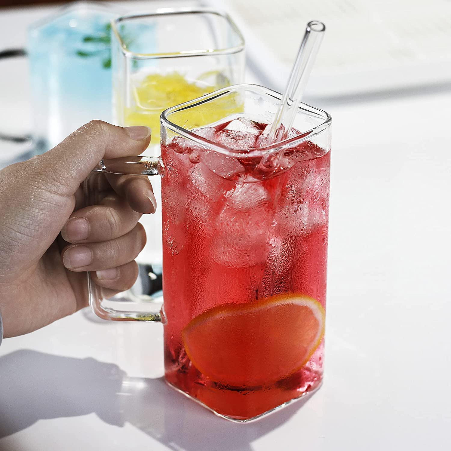 SQUARE MASON JAR 400ML 1 PCS